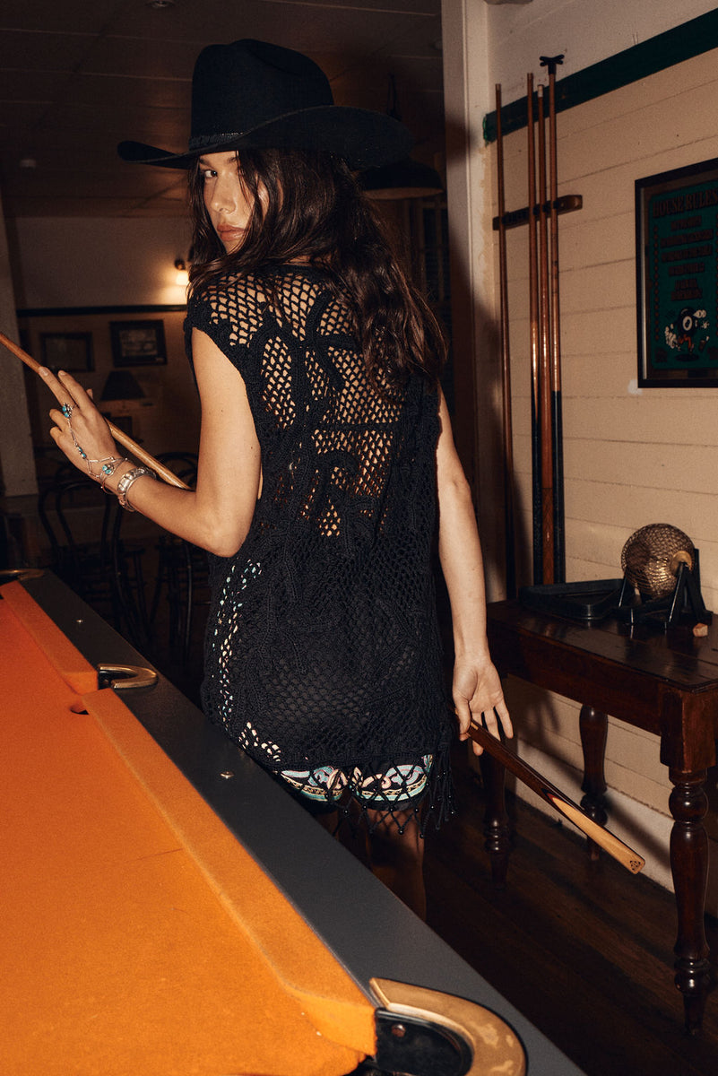 Ladies of the Canyon Embroidered Silk Shorts