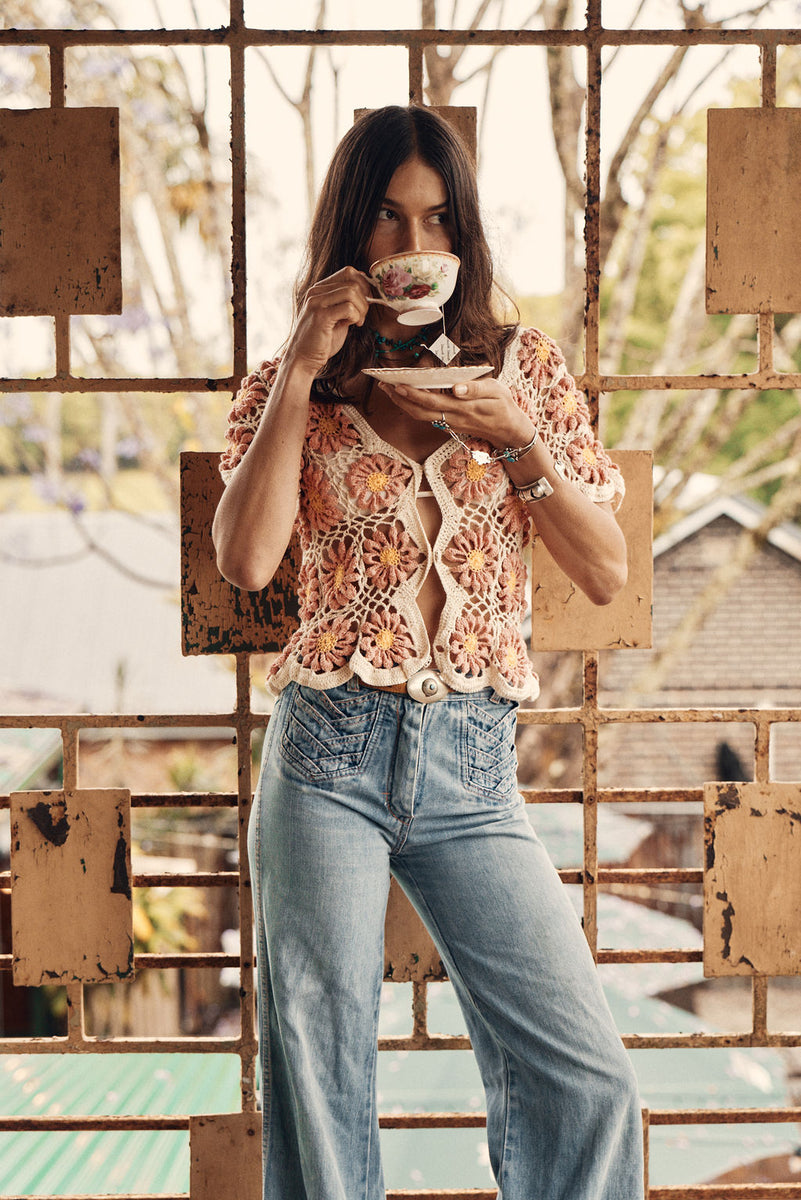 Summer Nights Crochet Daisy Blouse