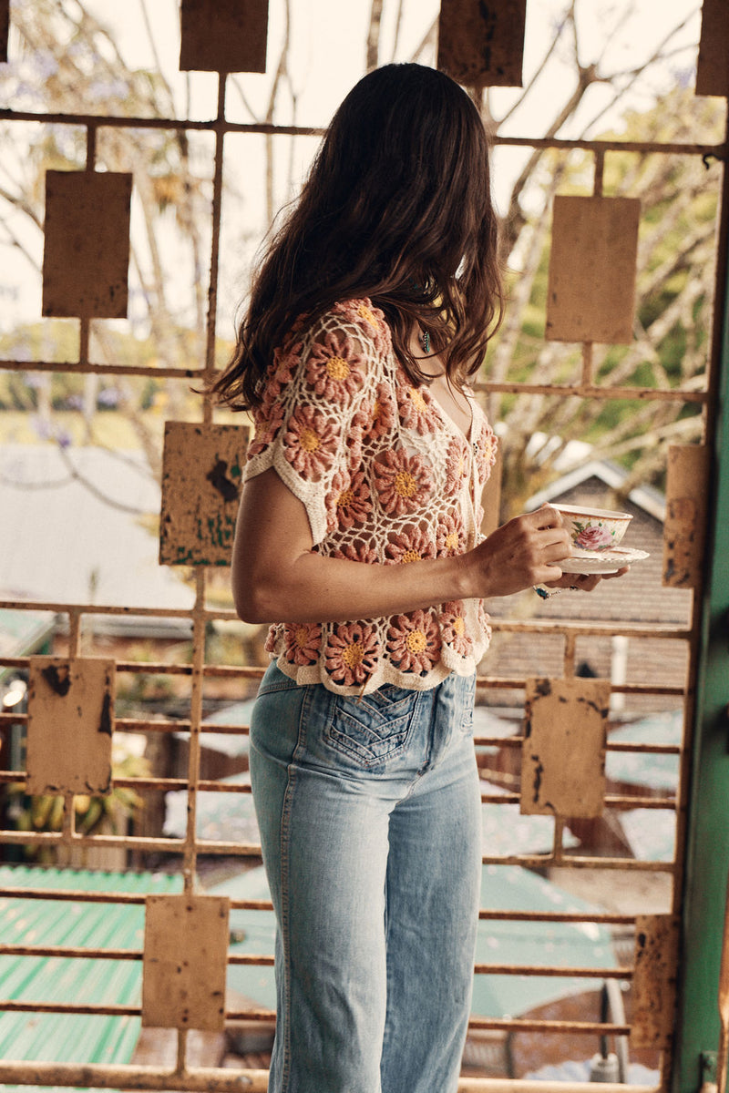 Summer Nights Crochet Daisy Blouse