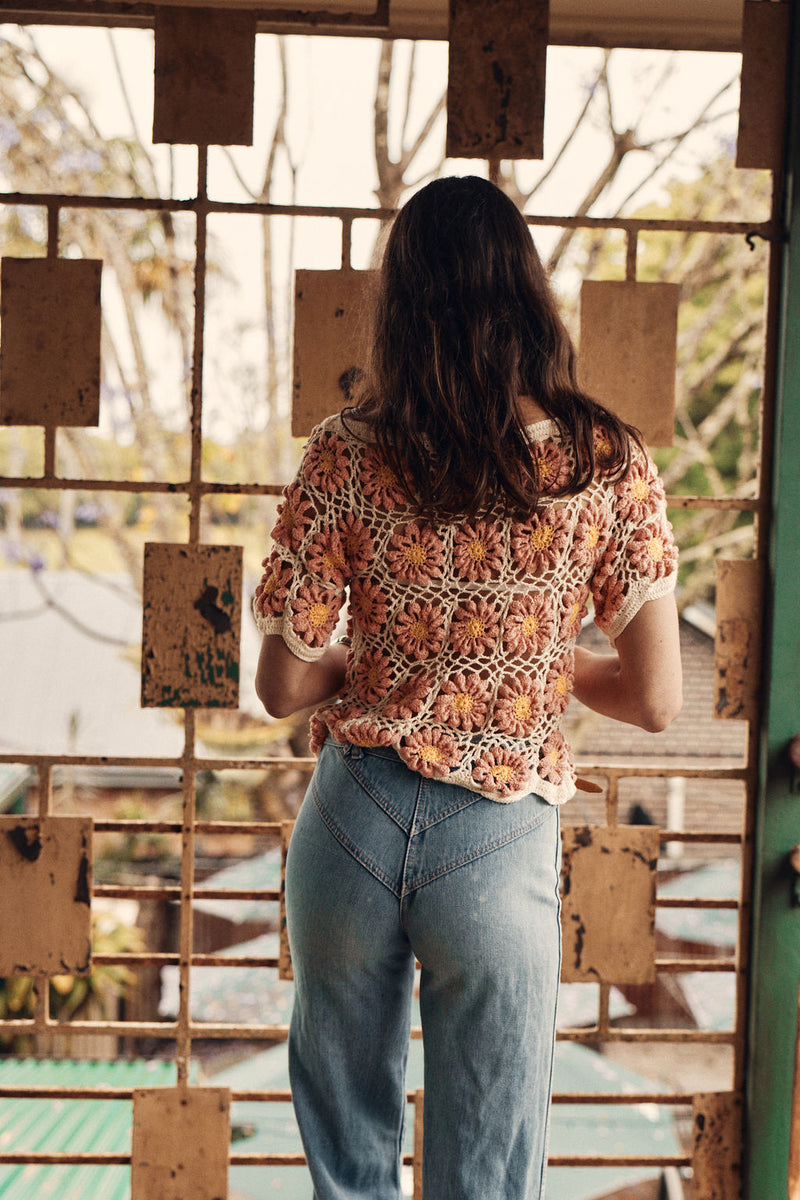 Summer Nights Crochet Daisy Blouse