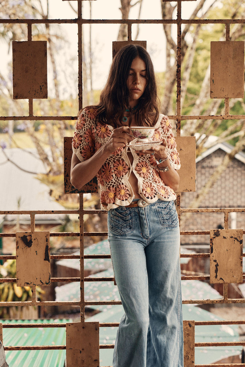 Summer Nights Crochet Daisy Blouse