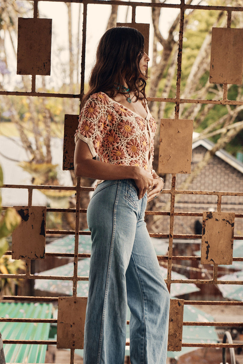 Summer Nights Crochet Daisy Blouse