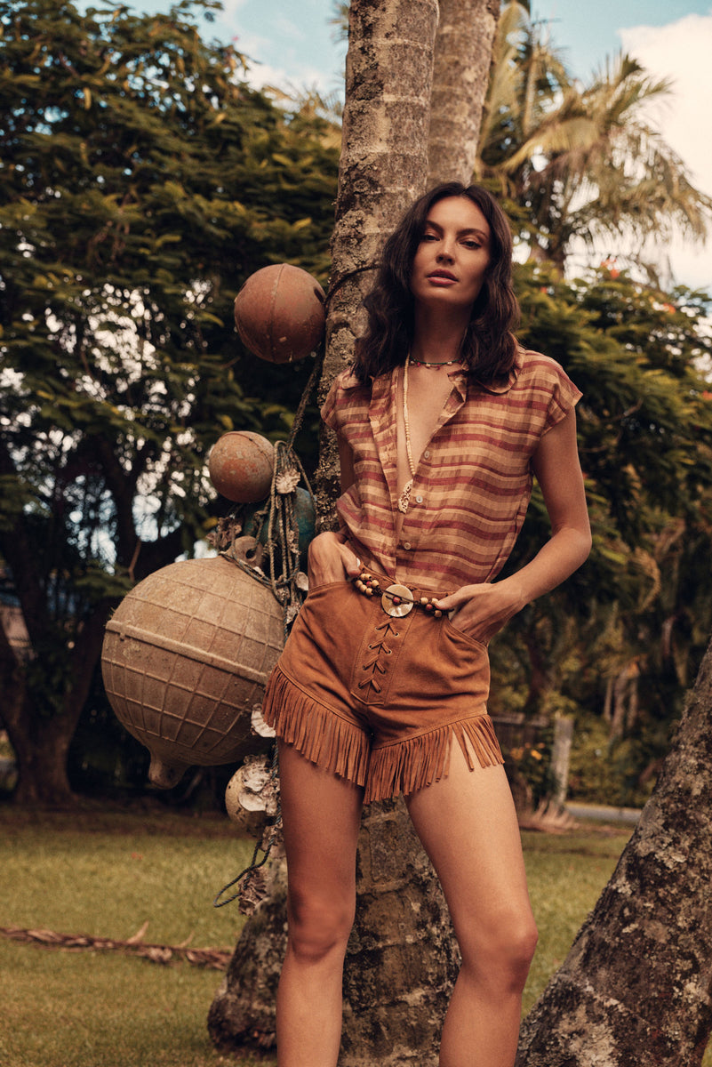 Golden Oasis Silk Shirt