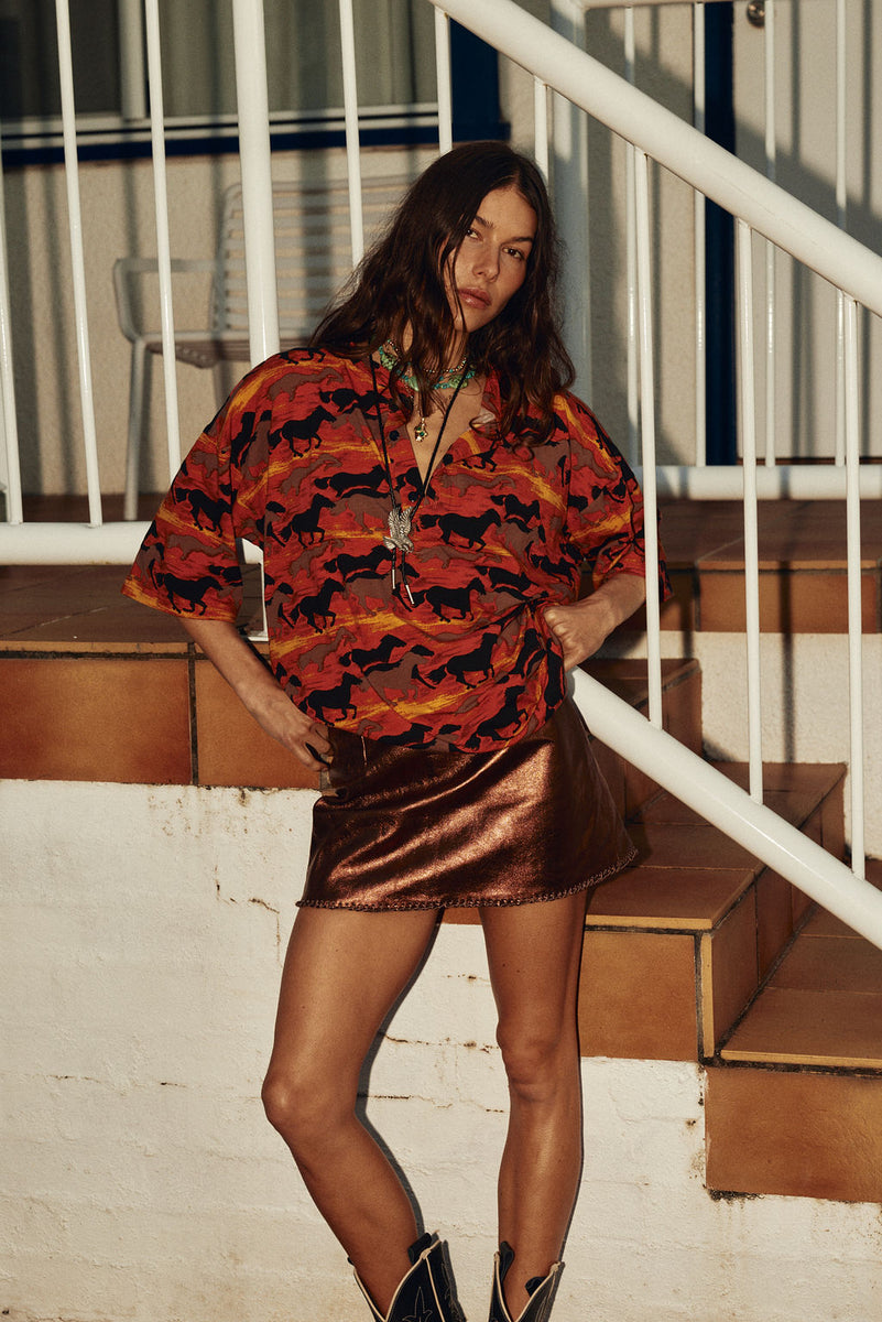 Old Man Canyon Oversized T-Shirt Dress - Sundown