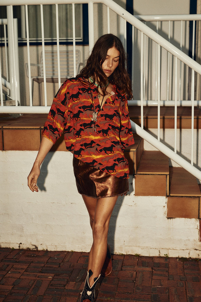 Old Man Canyon Oversized T-Shirt Dress - Sundown
