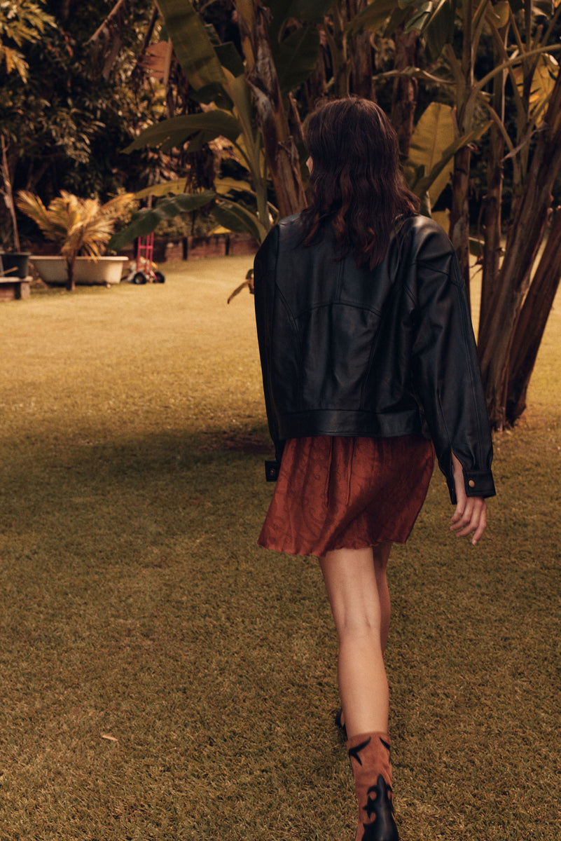 Heaven Sent Leather Bomber Jacket