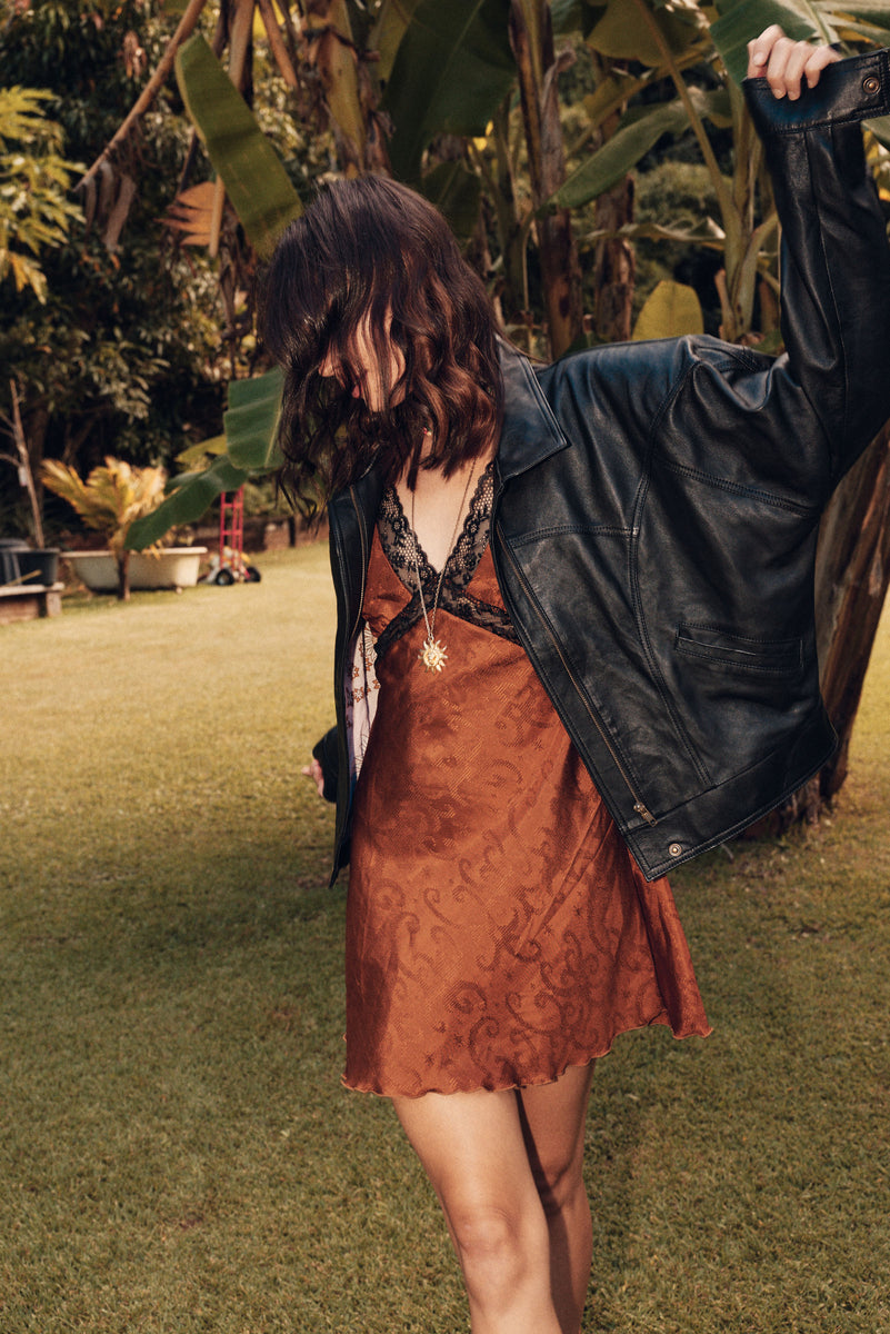 Heaven Sent Leather Bomber Jacket