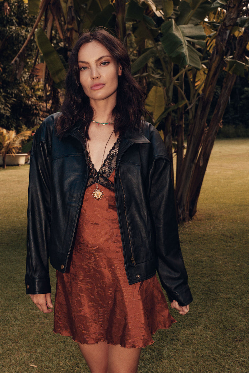 Heaven Sent Leather Bomber Jacket