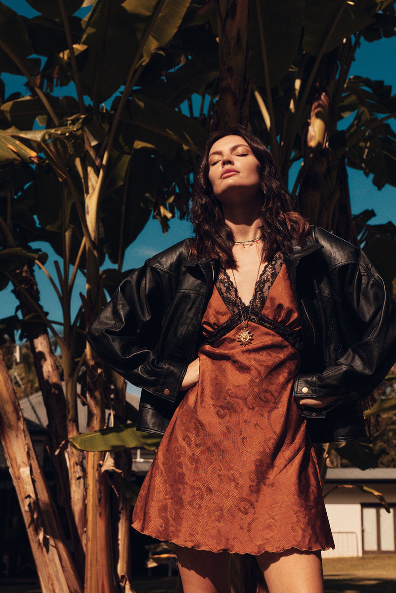 Heaven Sent Leather Bomber Jacket