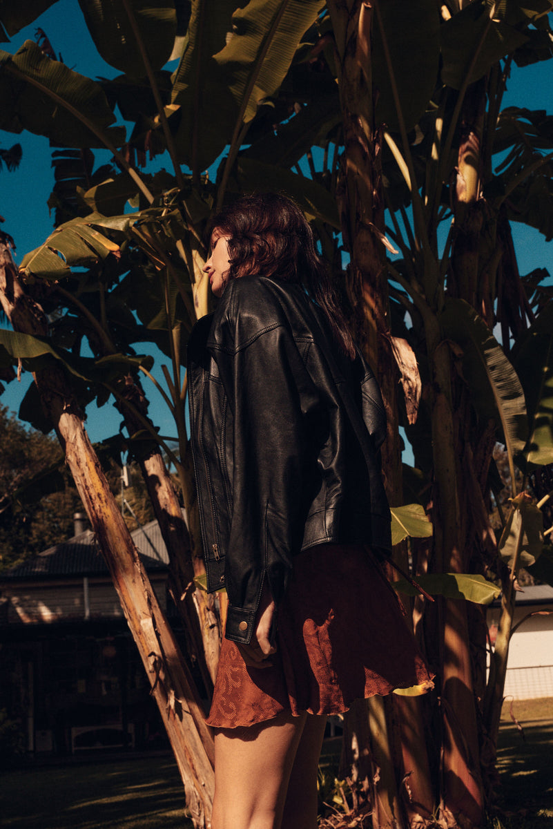 Heaven Sent Leather Bomber Jacket