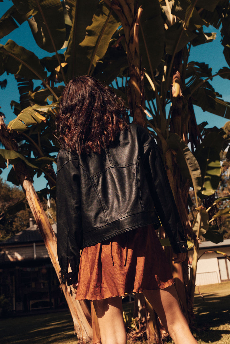 Heaven Sent Leather Bomber Jacket