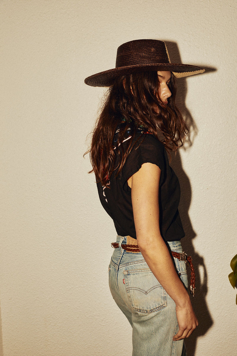 Palomino Sleeveless Embroidered Cotton Blouse