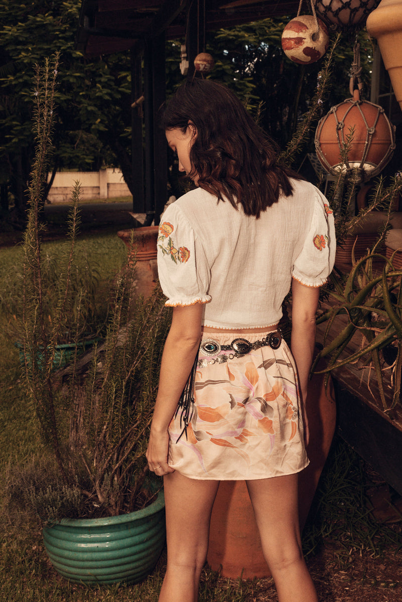 Peace Of Mind Embroidered Blouse - White