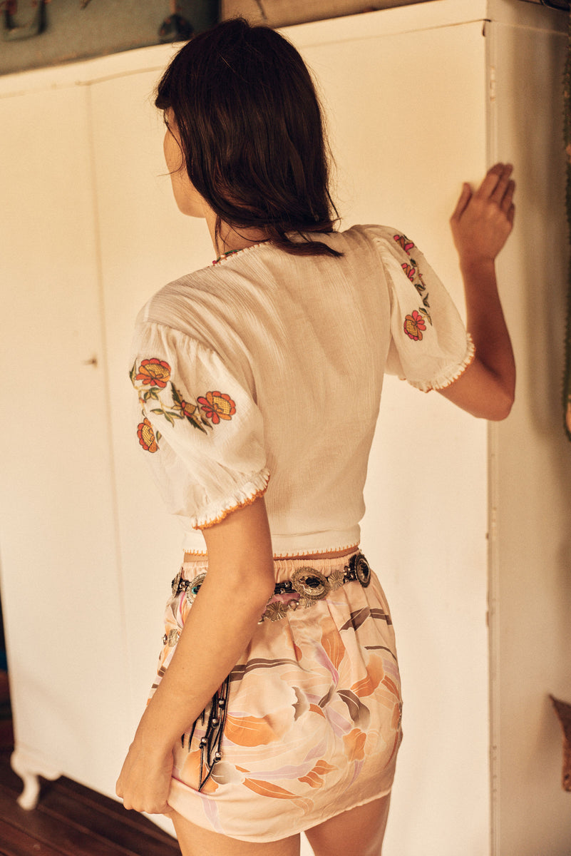 Peace Of Mind Embroidered Blouse - White