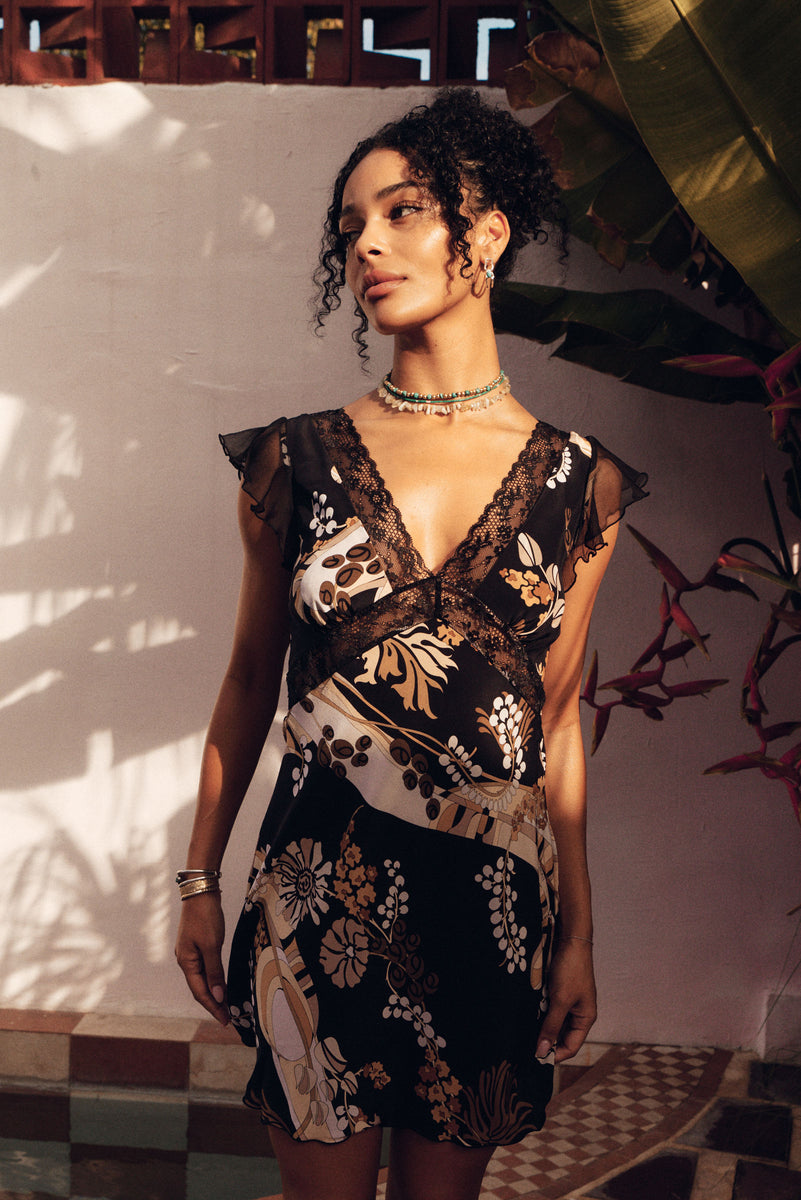 I Remember Everything Silk Mini Dress - Positano