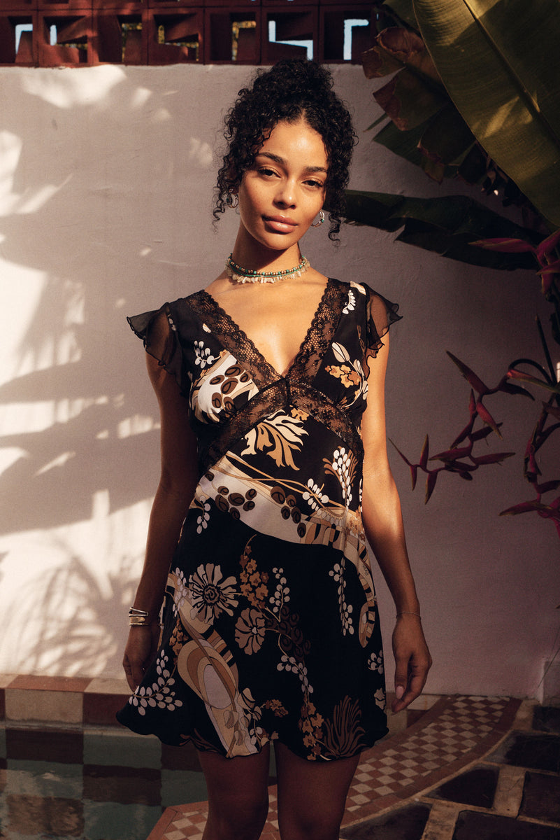 I Remember Everything Silk Mini Dress - Positano
