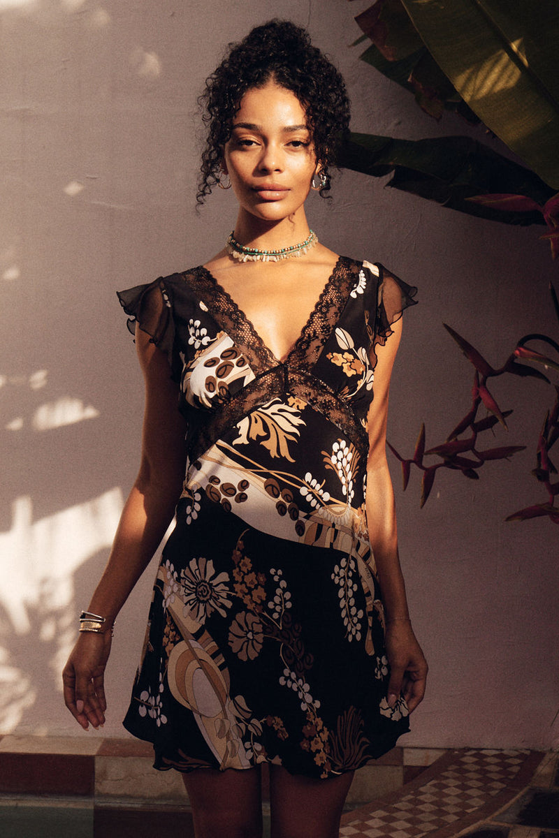 I Remember Everything Silk Mini Dress - Positano