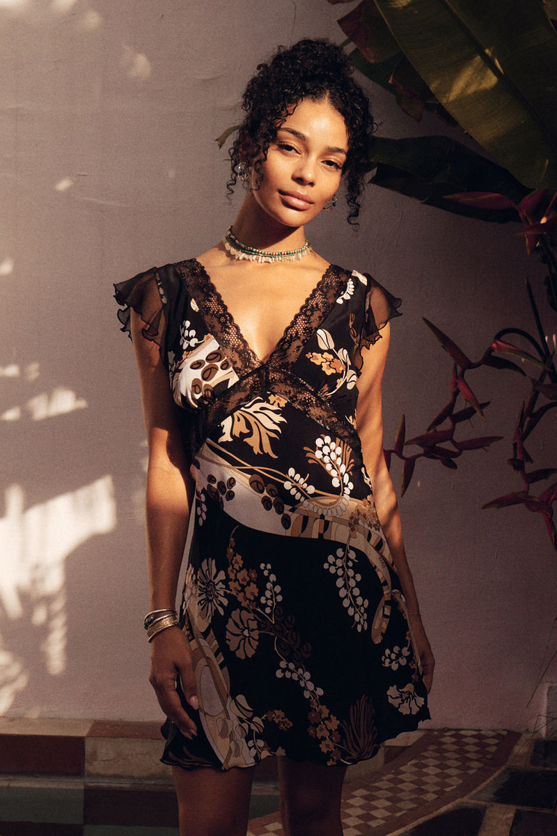 I Remember Everything Silk Mini Dress - Positano