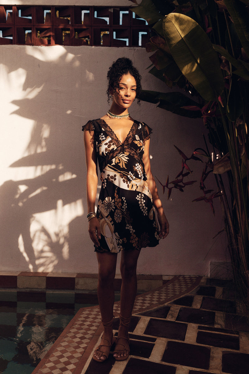 I Remember Everything Silk Mini Dress - Positano