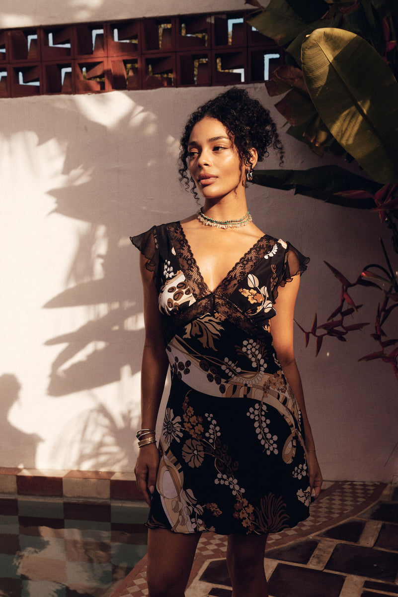 I Remember Everything Silk Mini Dress - Positano