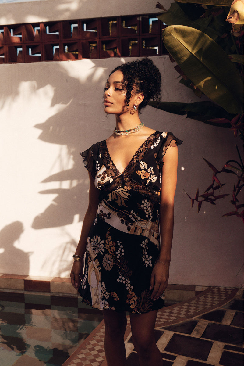 I Remember Everything Silk Mini Dress - Positano