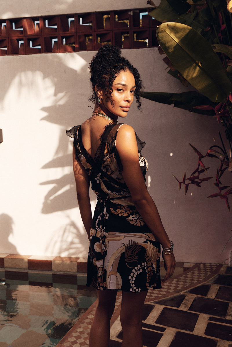 I Remember Everything Silk Mini Dress - Positano