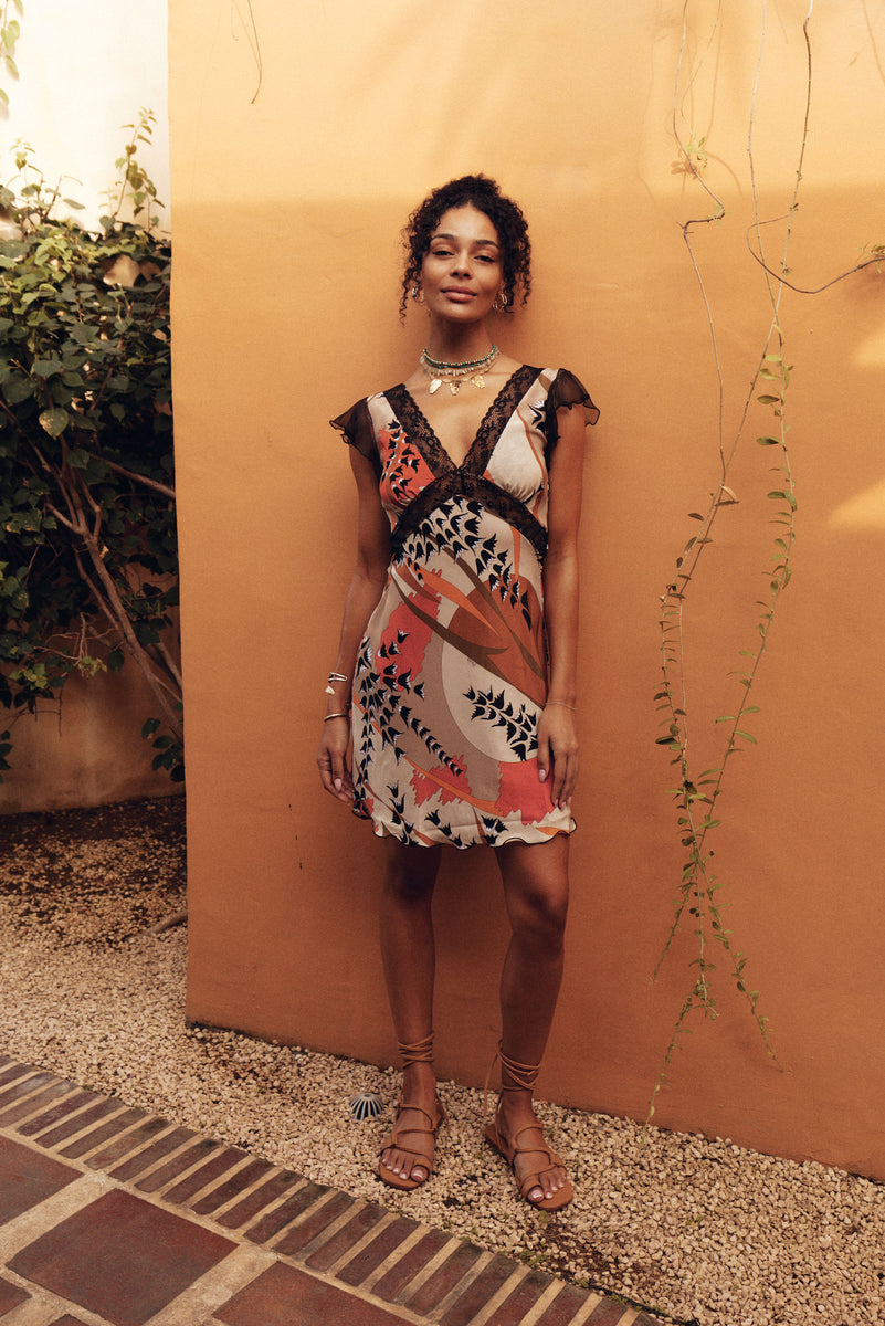 I Remember Everything Silk Mini Dress - Capri