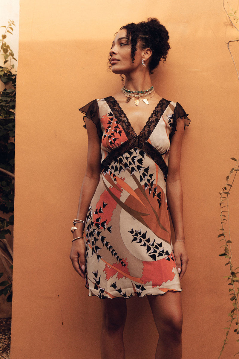 I Remember Everything Silk Mini Dress - Capri