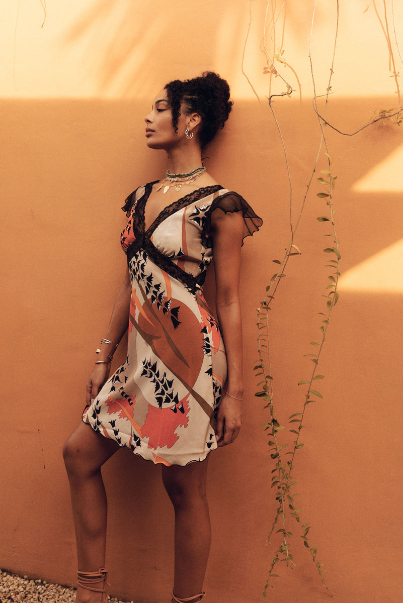 I Remember Everything Silk Mini Dress - Capri
