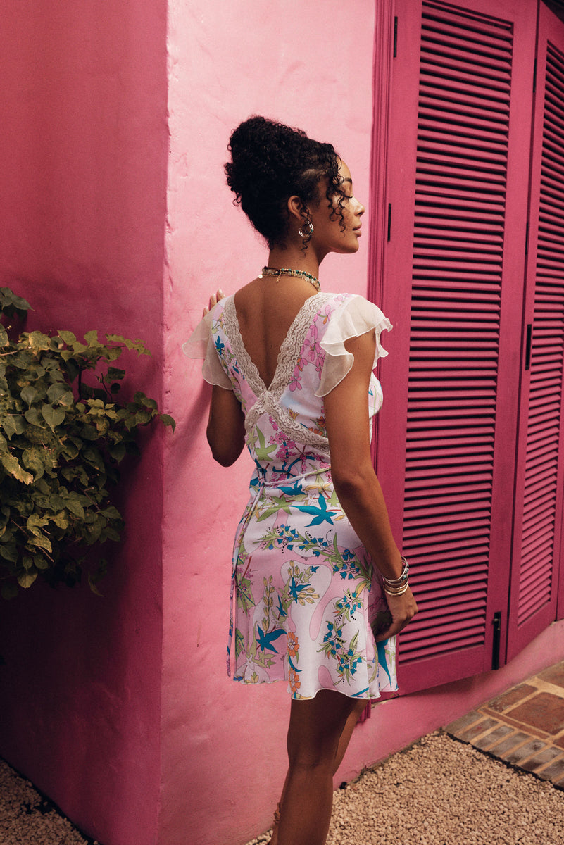 I Remember Everything Silk Mini Dress - Amalfi