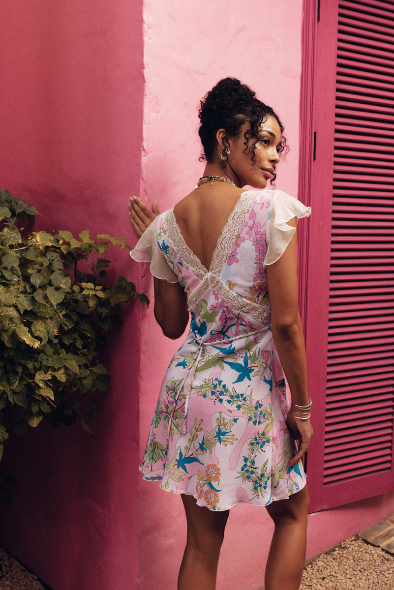 I Remember Everything Silk Mini Dress - Amalfi