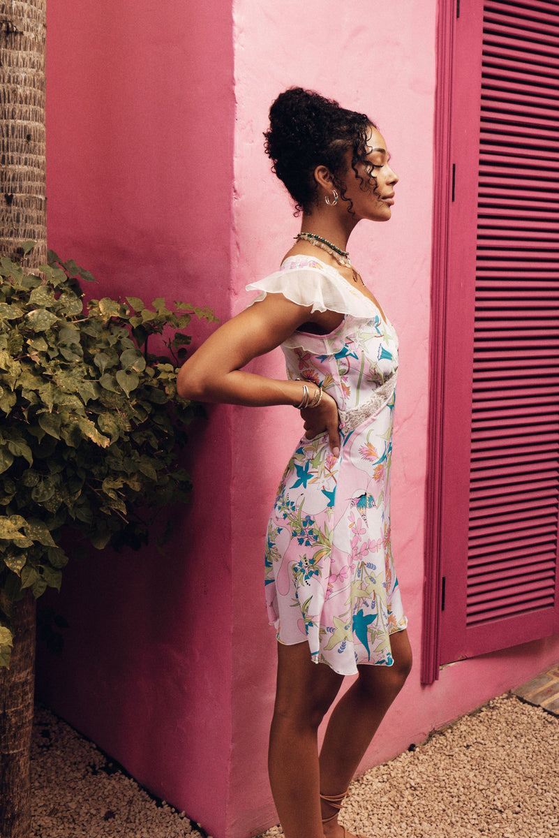 I Remember Everything Silk Mini Dress - Amalfi