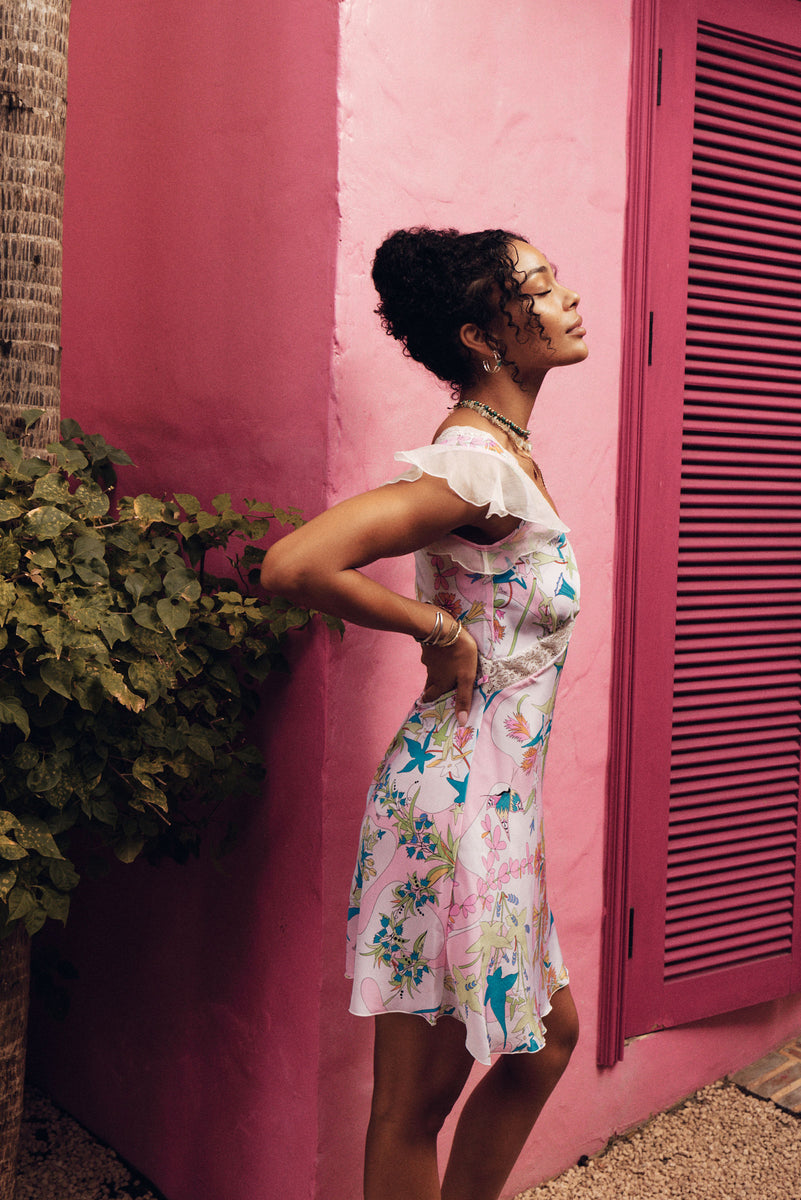 I Remember Everything Silk Mini Dress - Amalfi