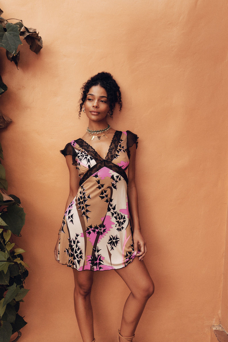 I Remember Everything Silk Mini Dress - Portofino