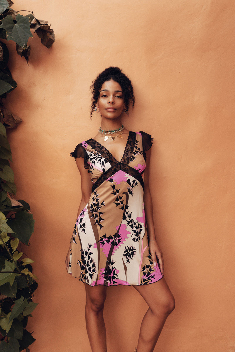 I Remember Everything Silk Mini Dress - Portofino