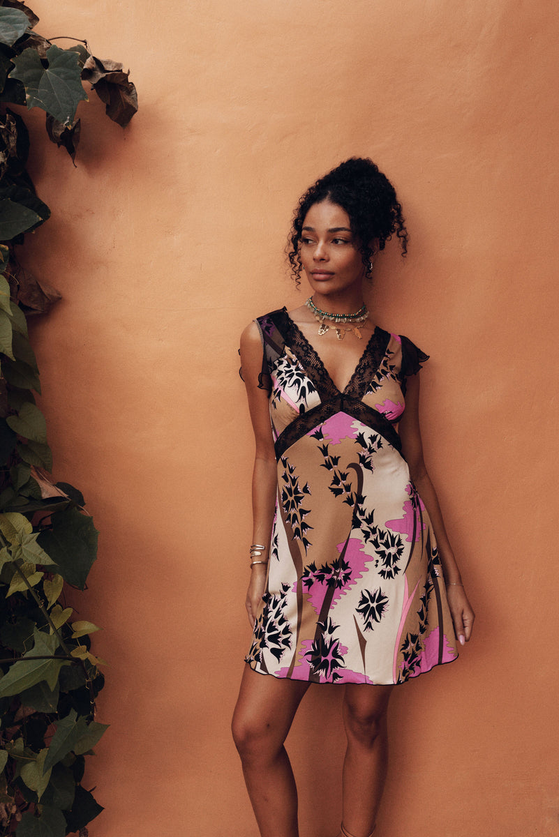 I Remember Everything Silk Mini Dress - Portofino