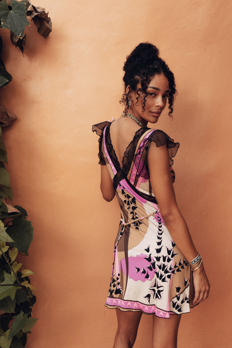 I Remember Everything Silk Mini Dress - Portofino