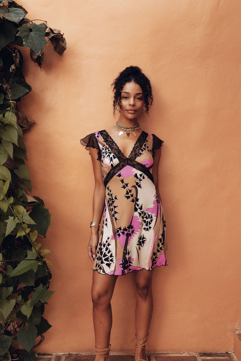 I Remember Everything Silk Mini Dress - Portofino