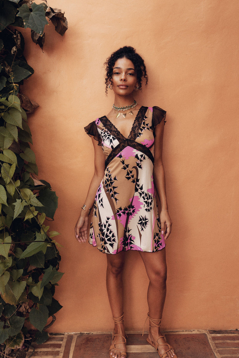 I Remember Everything Silk Mini Dress - Portofino