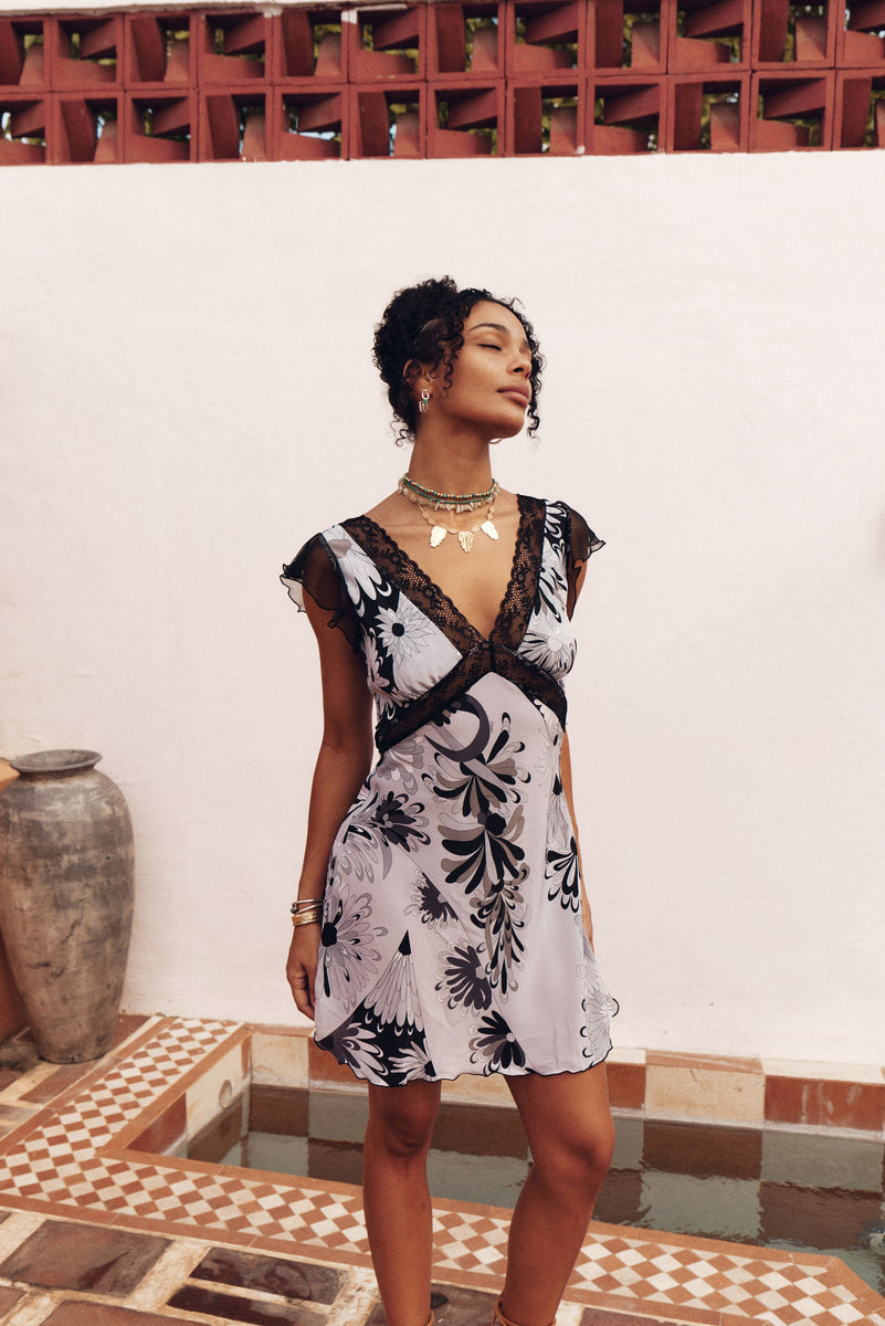 I Remember Everything Silk Mini Dress - Ravello