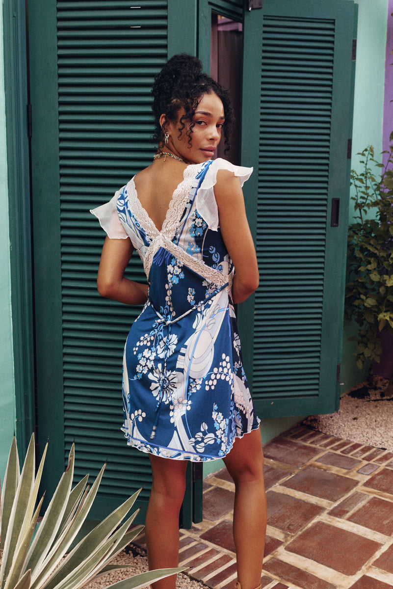 I Remember Everything Silk Mini Dress - Sorrento