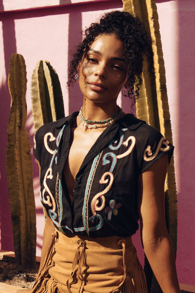 Ladies of the Canyon Embroidered Blouse