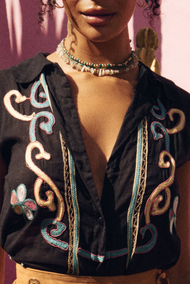 Ladies of the Canyon Embroidered Blouse