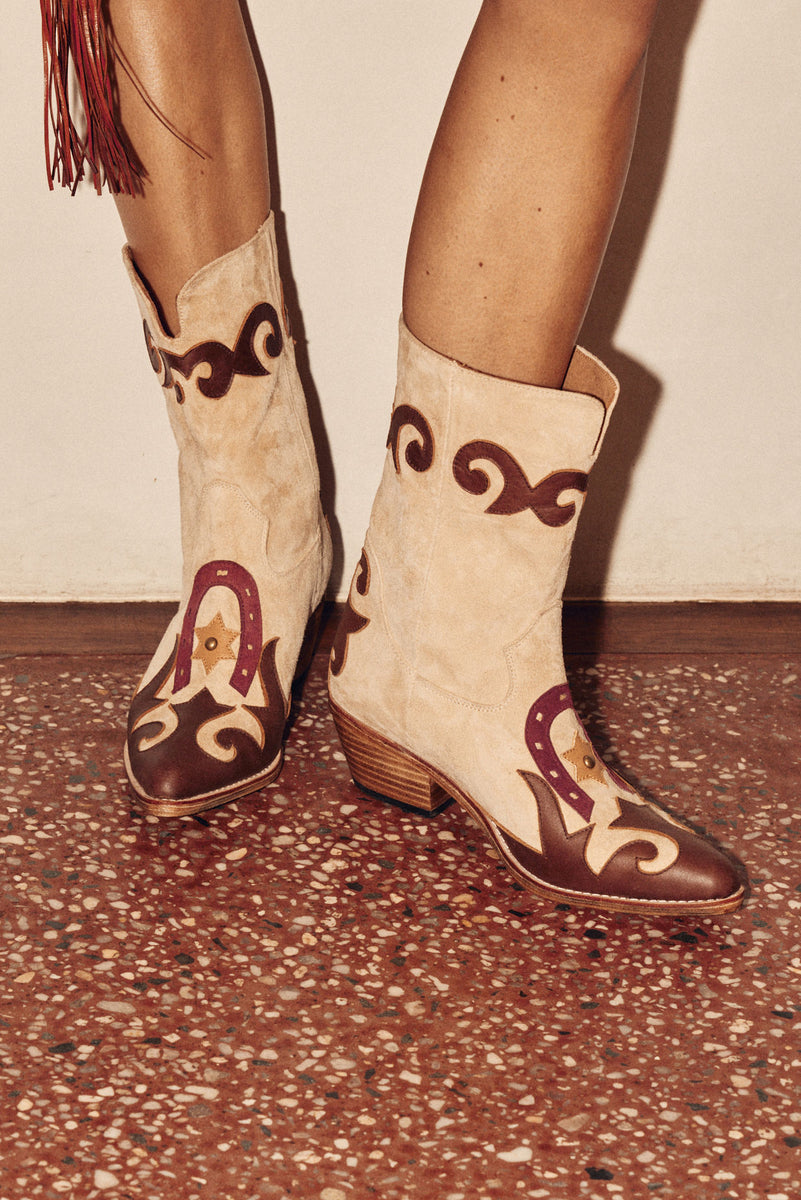 Tulsa Queen Leather + Suede Cowboy Boots
