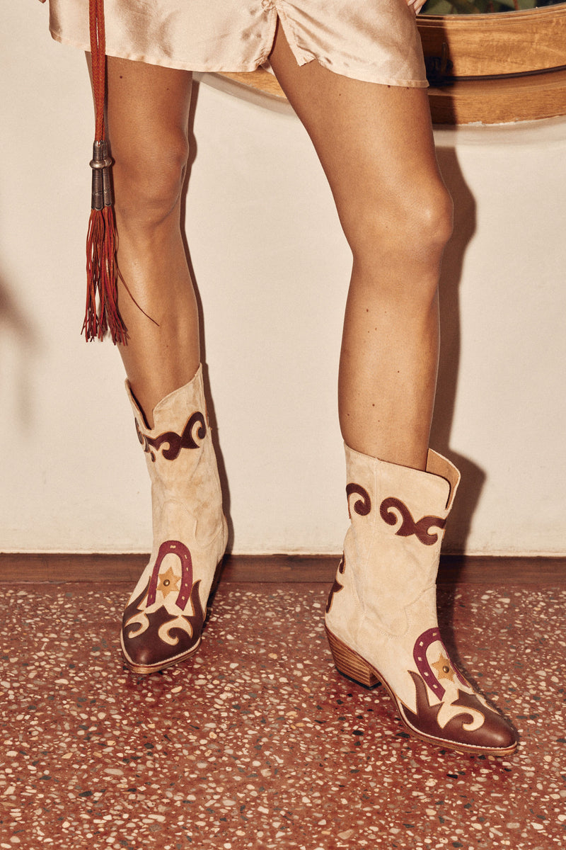 Tulsa Queen Leather + Suede Cowboy Boots