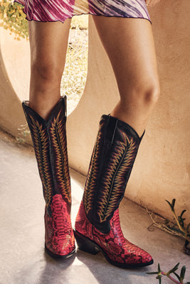 Electric Avenue Leather Cowboy Boots