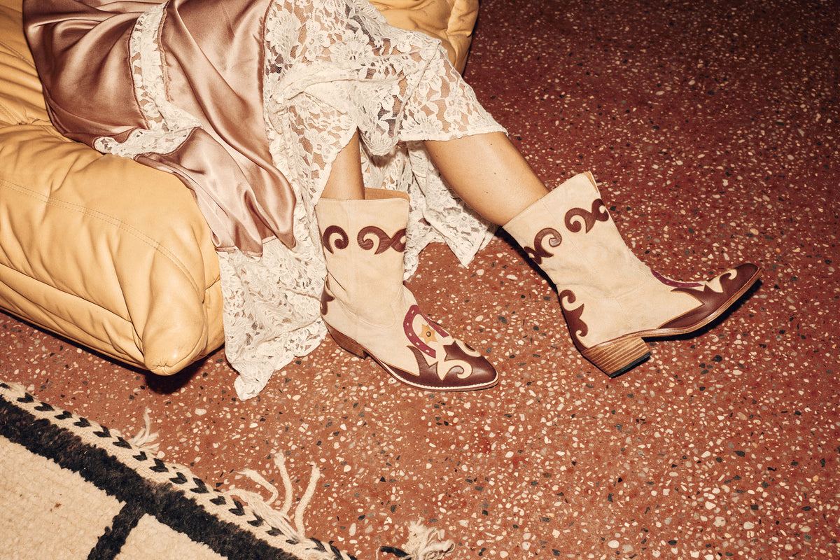 Tulsa Queen Leather + Suede Cowboy Boots