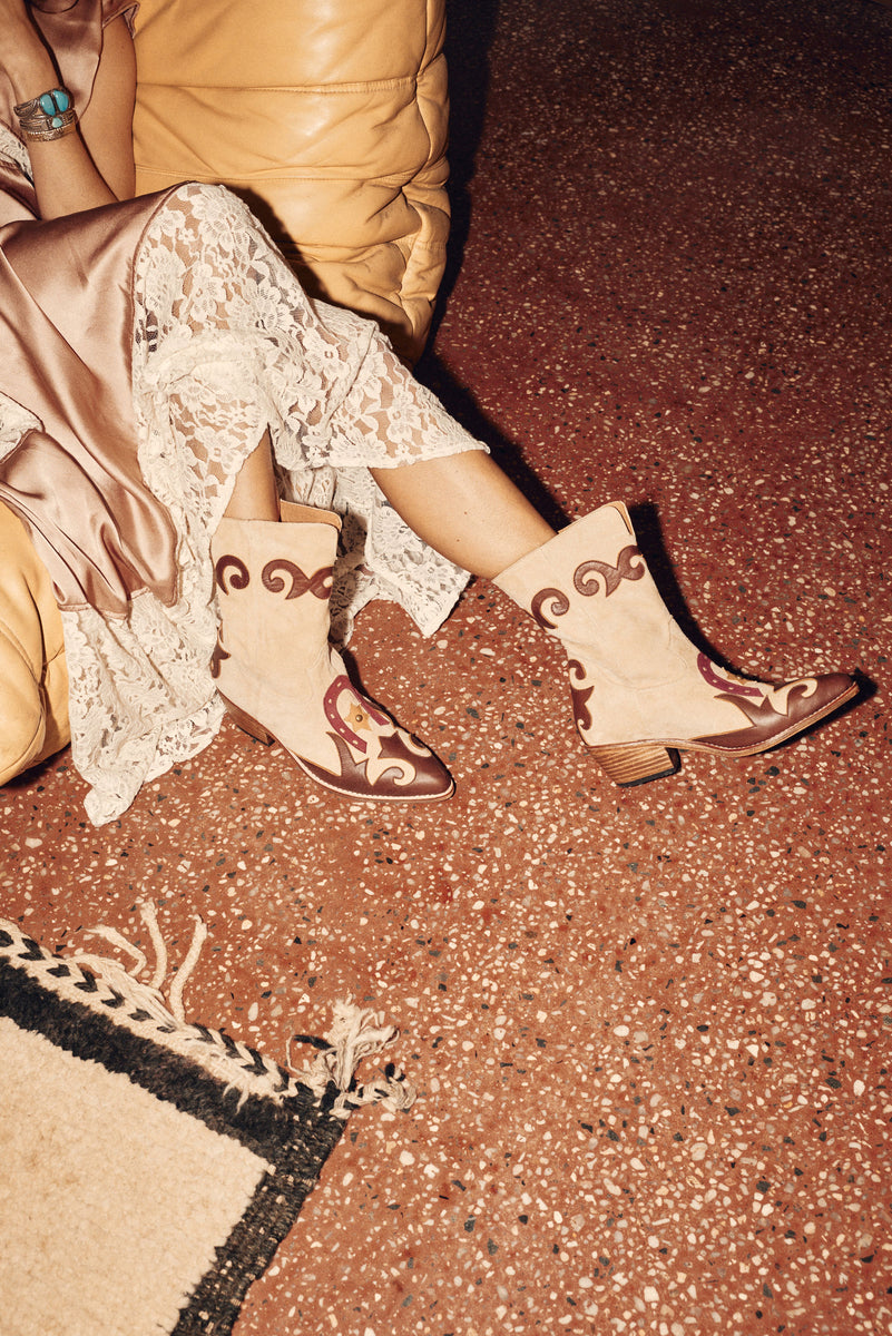 Tulsa Queen Leather + Suede Cowboy Boots