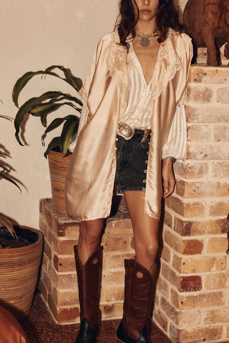 Crystal Nights Silk Housecoat