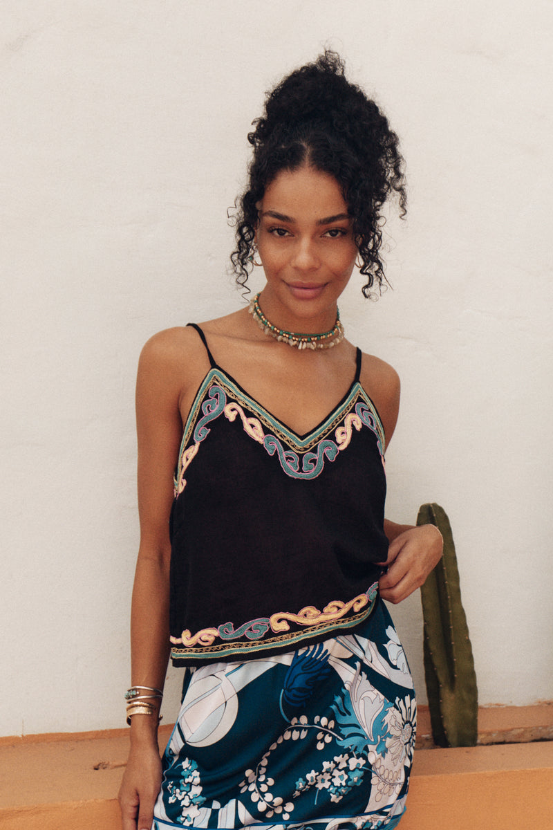 Ladies of the Canyon Embroidered Camisole